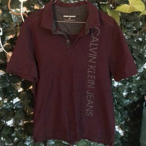 Calvin Klein Jeans Men’s Short Sleeve Slub Polo